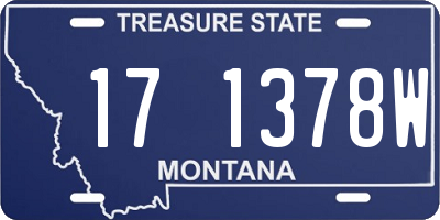 MT license plate 171378W