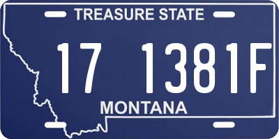 MT license plate 171381F