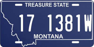 MT license plate 171381W