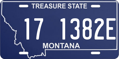 MT license plate 171382E