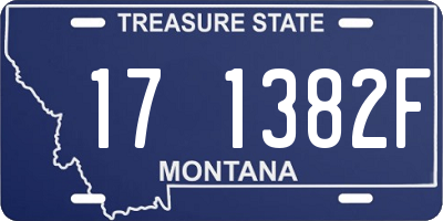 MT license plate 171382F