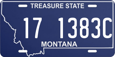 MT license plate 171383C