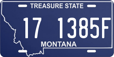 MT license plate 171385F