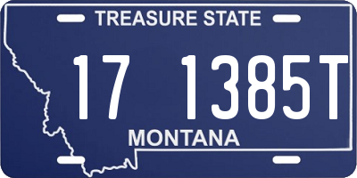 MT license plate 171385T