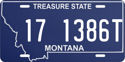MT license plate 171386T