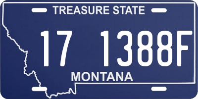 MT license plate 171388F
