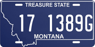 MT license plate 171389G