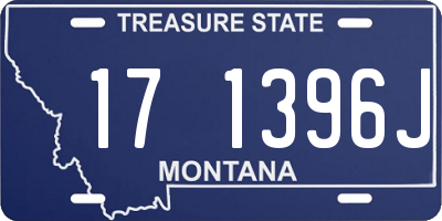 MT license plate 171396J