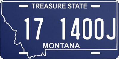 MT license plate 171400J