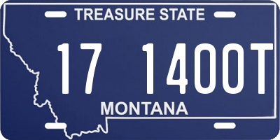 MT license plate 171400T