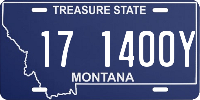 MT license plate 171400Y