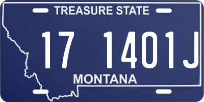 MT license plate 171401J