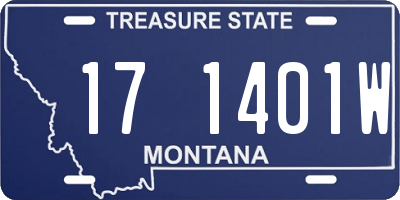 MT license plate 171401W