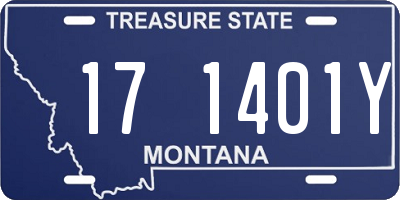 MT license plate 171401Y