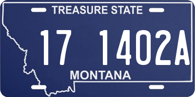 MT license plate 171402A
