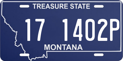 MT license plate 171402P
