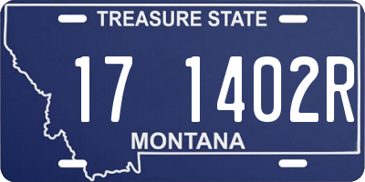 MT license plate 171402R