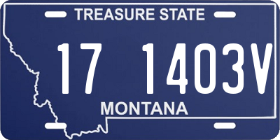 MT license plate 171403V