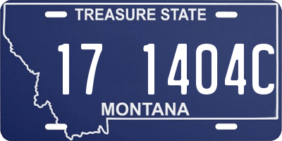 MT license plate 171404C