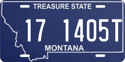 MT license plate 171405T