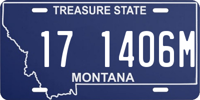 MT license plate 171406M
