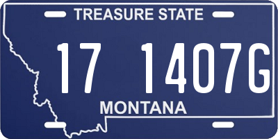 MT license plate 171407G