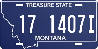 MT license plate 171407I