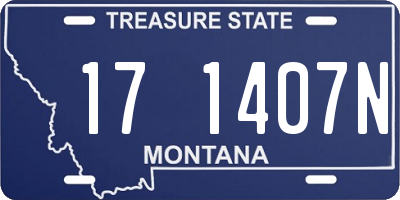 MT license plate 171407N