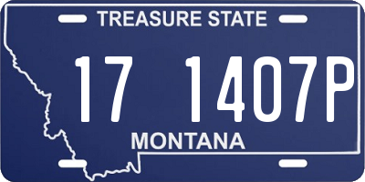 MT license plate 171407P