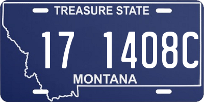 MT license plate 171408C