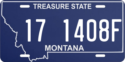 MT license plate 171408F