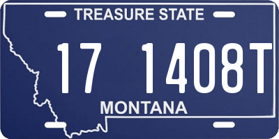 MT license plate 171408T