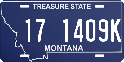 MT license plate 171409K