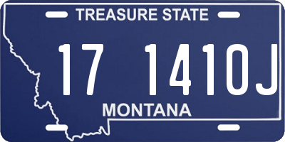 MT license plate 171410J