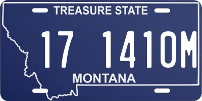 MT license plate 171410M