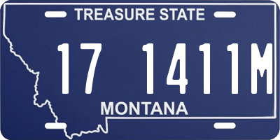 MT license plate 171411M