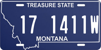 MT license plate 171411W