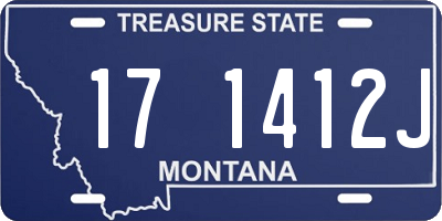 MT license plate 171412J