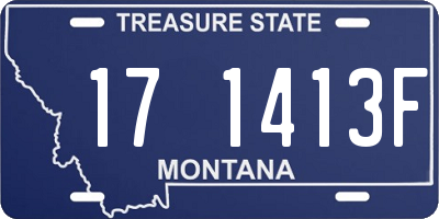 MT license plate 171413F
