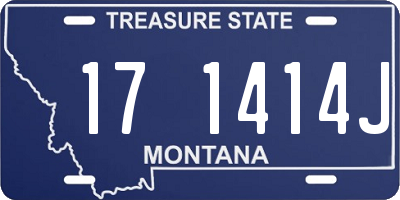 MT license plate 171414J