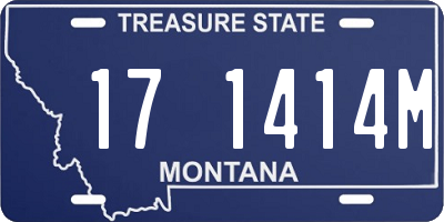 MT license plate 171414M