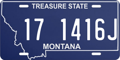 MT license plate 171416J