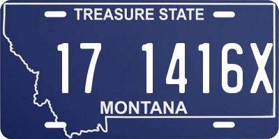 MT license plate 171416X