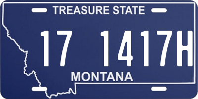 MT license plate 171417H