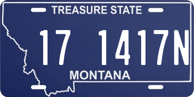 MT license plate 171417N