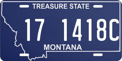 MT license plate 171418C