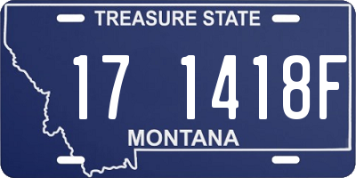MT license plate 171418F