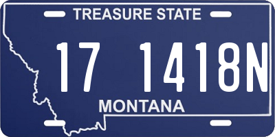 MT license plate 171418N