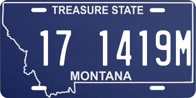 MT license plate 171419M