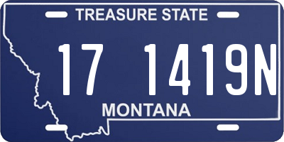 MT license plate 171419N